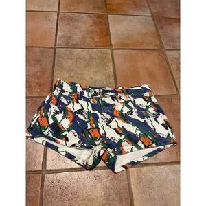 LILI SIDONIO print denim shorts size L